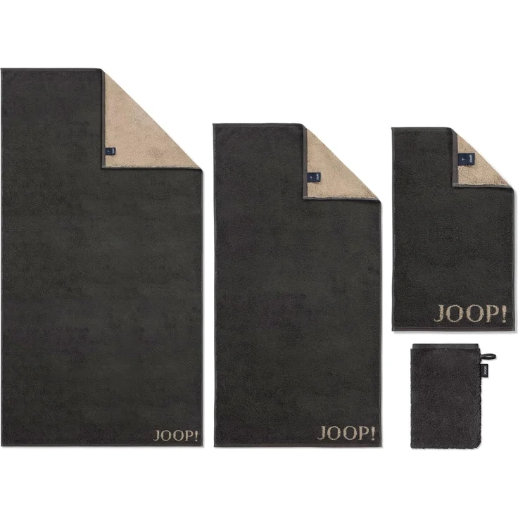 JOOP! Handtücher Classic Doubleface 1720 73 Schiefer, Handtuch 50x100 cm – Bild 1