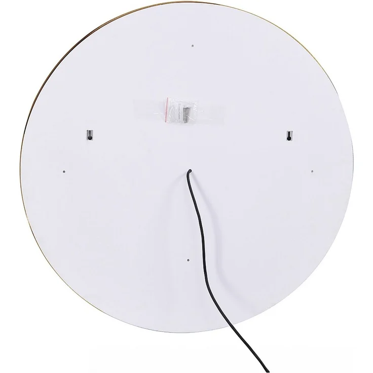 Vente-unique - Badezimmerspiegel rund mit LED-Beleuchtung - D 80 cm - Goldfarben - NUMEA – Bild 7