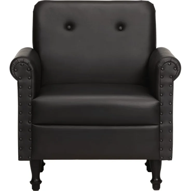 vidaXL Sessel Schwarz Echtleder [320779]