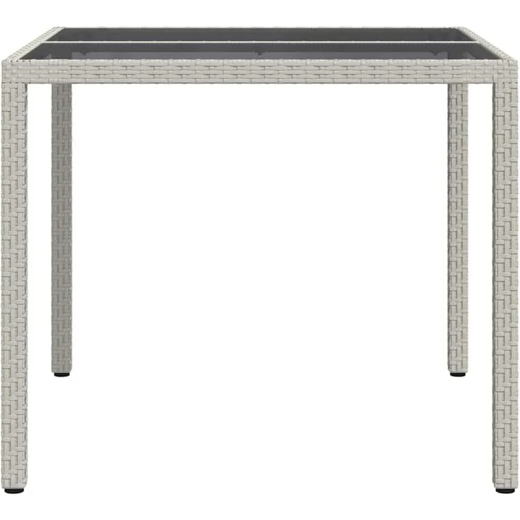 vidaXL Gartentisch Weiß 90 x 90 x 75 cm Poly-Rattan 362535 – Bild 8