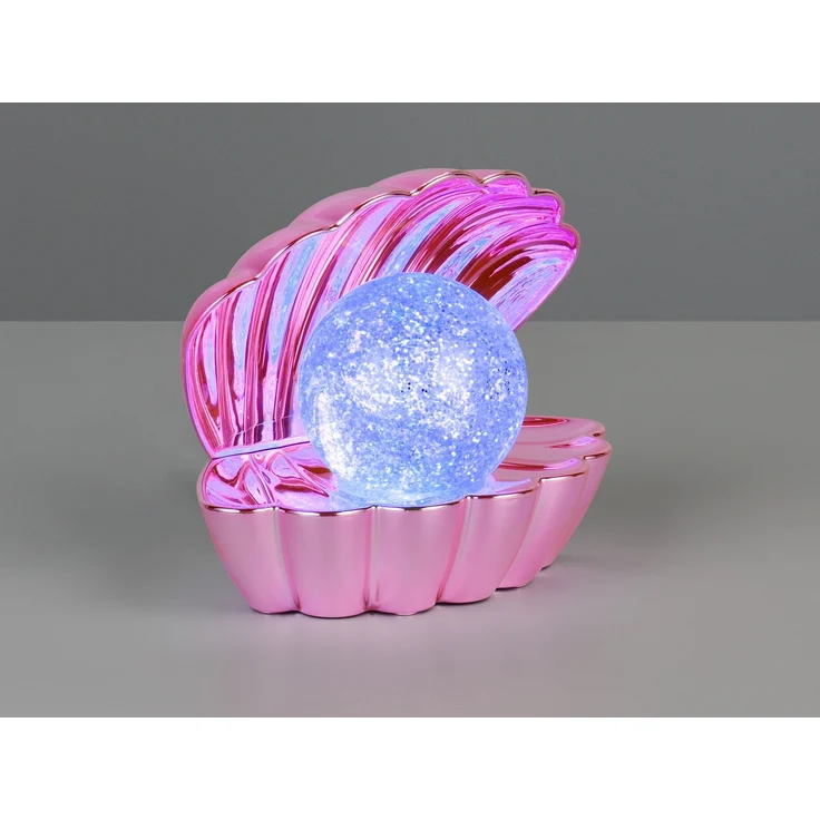 USB Muschel Tischlampe Pink mit RGB Beleuchtung, Höhe 14cm – Bild 7