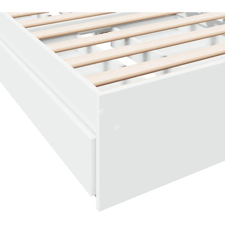 vidaXL Bettgestell mit Schubladen Weiß 75x190 cm Holzwerkstoff 3280713 – Bild 8