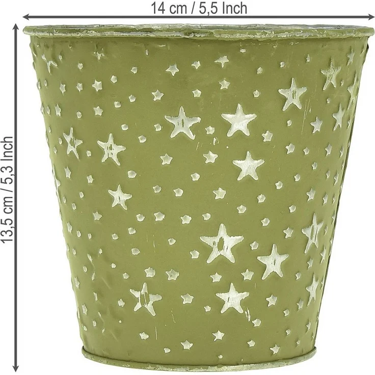 Florists Products Übertopf Metall-Blumentopf mit Sternendesign für dekorative – Bild 4