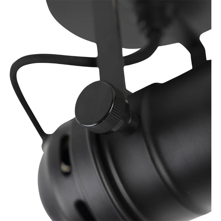 Qazqa LED Aufbaustrahler Movie, ohne Leuchtmittel, GU10, Schwarz, Industrie, Stahl, 1-flammig – Bild 3