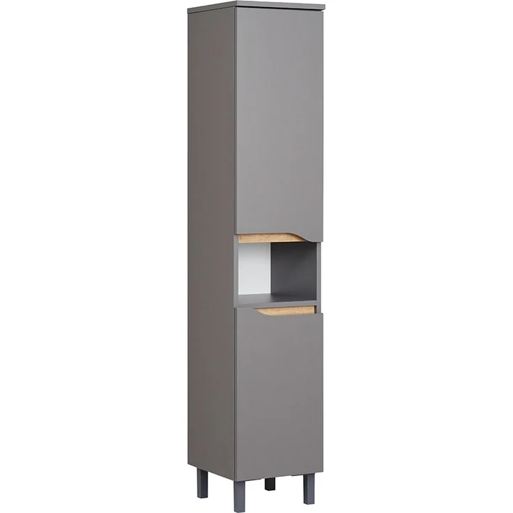 Midischrank Casablanca / Capri , Holzwerkstoff , Grau , 30.00 x 141.00 x 33.00 cm – Bild 5