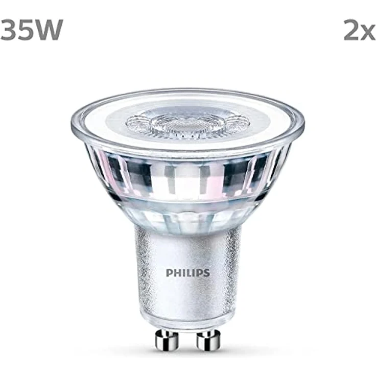Philips LED classic Lampe 35W GU10 Warmweiß 255lm Silber 2er P – Bild 3