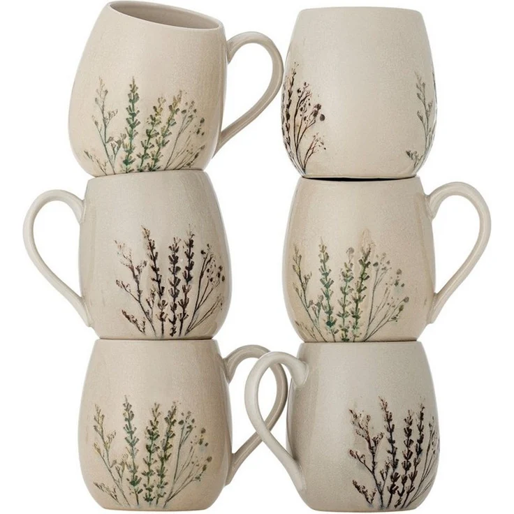 Bloomingville - Bea Mug - Nature - 400 ml - 6 pcs. – Bild 1