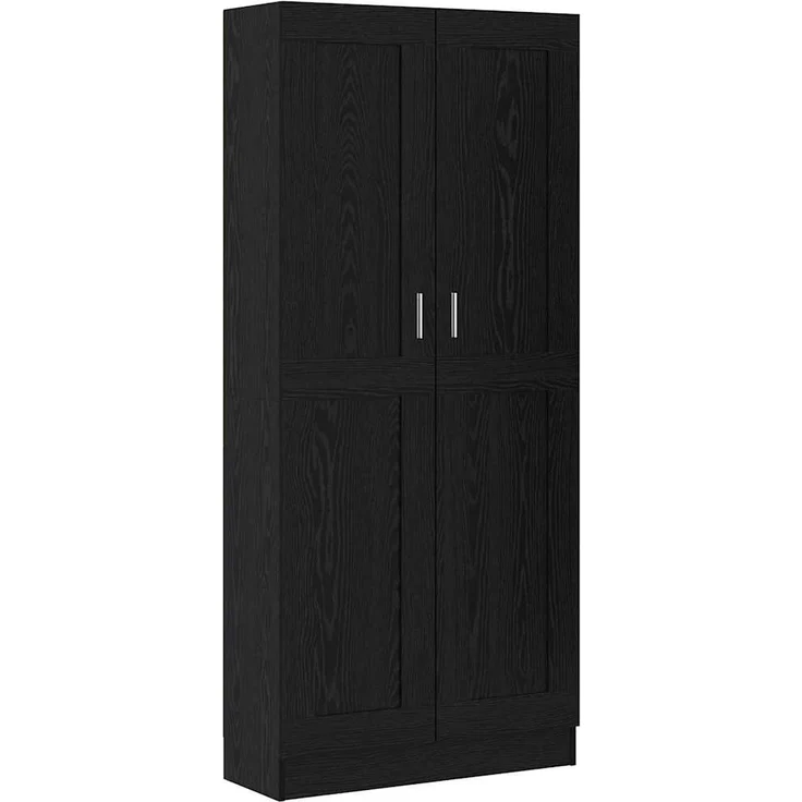 vidaXL Bücherregal Schwarz Eichen-Optik 82,5 x 30,5 x 185 cm 3394793 – Bild 1