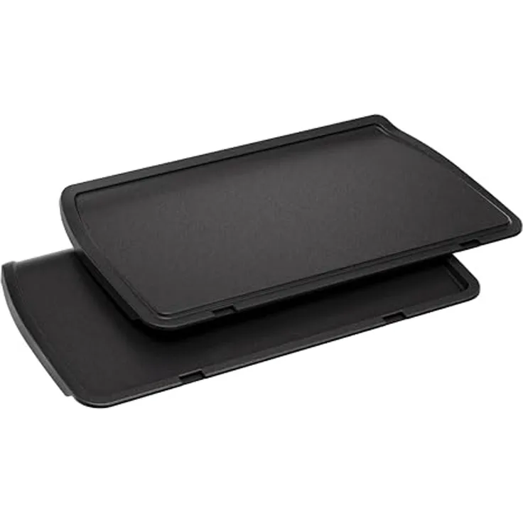 Tefal Plancha-Platten XL, kompatibel mit OptiGrill+ XL, für empfindliche Zutaten, antihaftbeschichteter Aluminium-Druckguss, Schwarz, XA729810