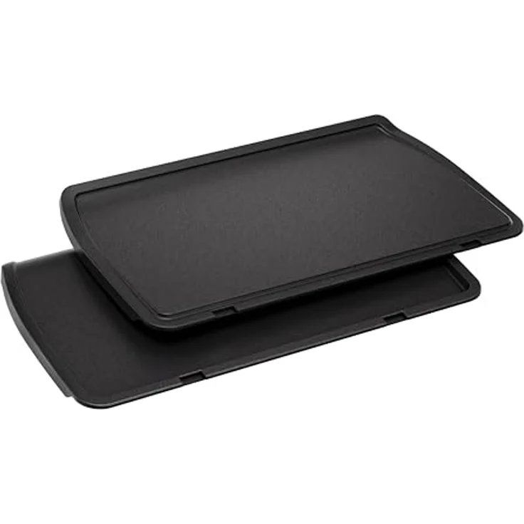 Tefal Plancha-Platten XL, kompatibel mit OptiGrill+ XL, für empfindliche Zutaten, antihaftbeschichteter Aluminium-Druckguss, Schwarz, XA729810 – Bild 1