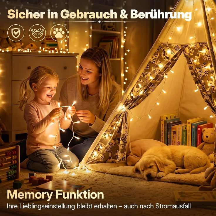 SALCAR 20m 300er LED Lichterkette Weihnachten mit Fernbedienung – Bild 7