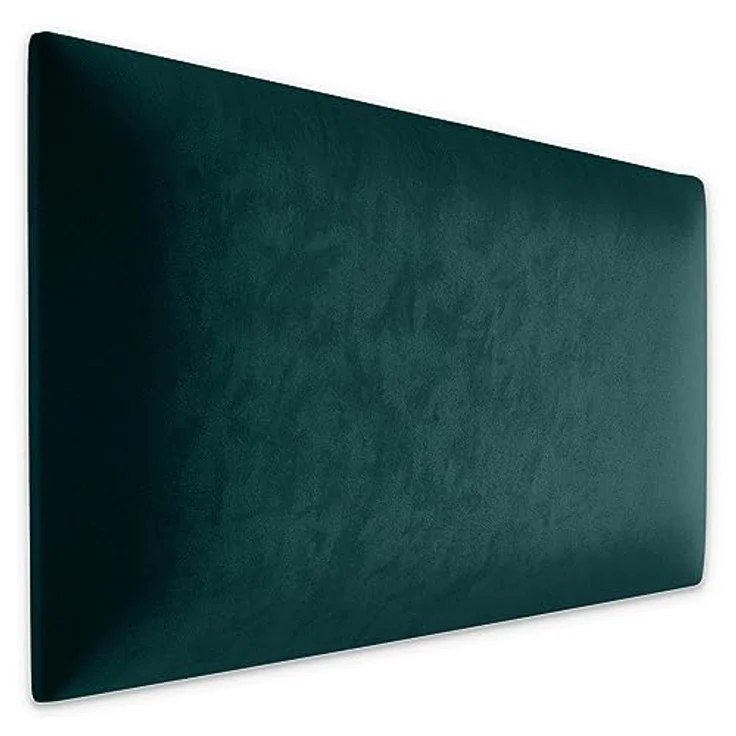 Muralo Samt Wandkissen Stoff Polsterpaneel Schlafzimmer Wohnzimmer Bett Wandpolster Bettkopfteil Lendekissen Modern Luxus Gepolstert Polster Paneel (Türkis, 60x30 cm) – Bild 2