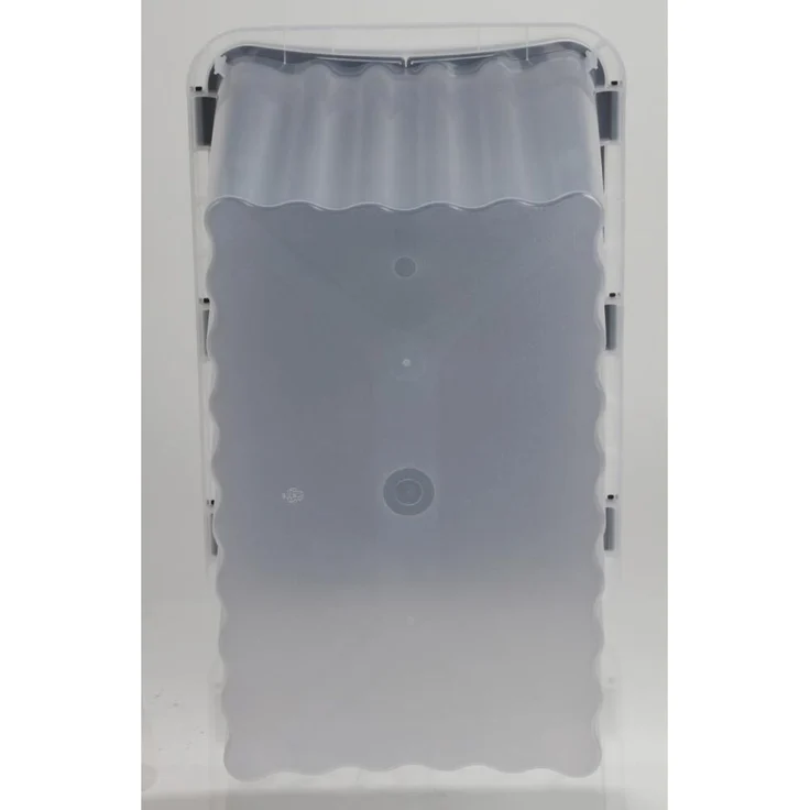 Aufbewahrungsbox 24L Wellenbox Staubox Transparent 43x30x30cm mit Deckel Spielzeugkiste – Bild 5