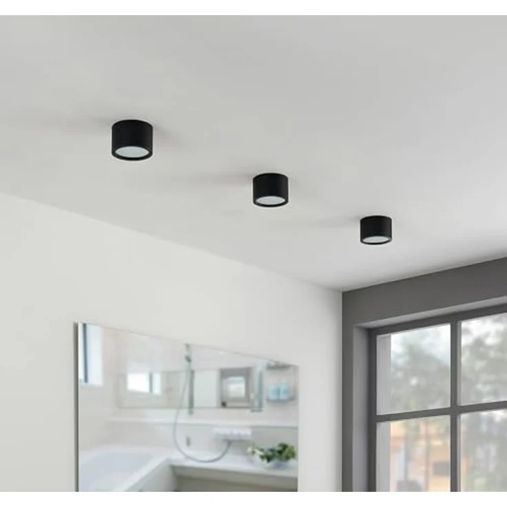 Arcchio Downlights Nieva, moderne Einbauleuchte in Schwarz aus Aluminium, 1-flammig, GX53 - Deckenlampe für Flur und Wohnräume – Bild 3