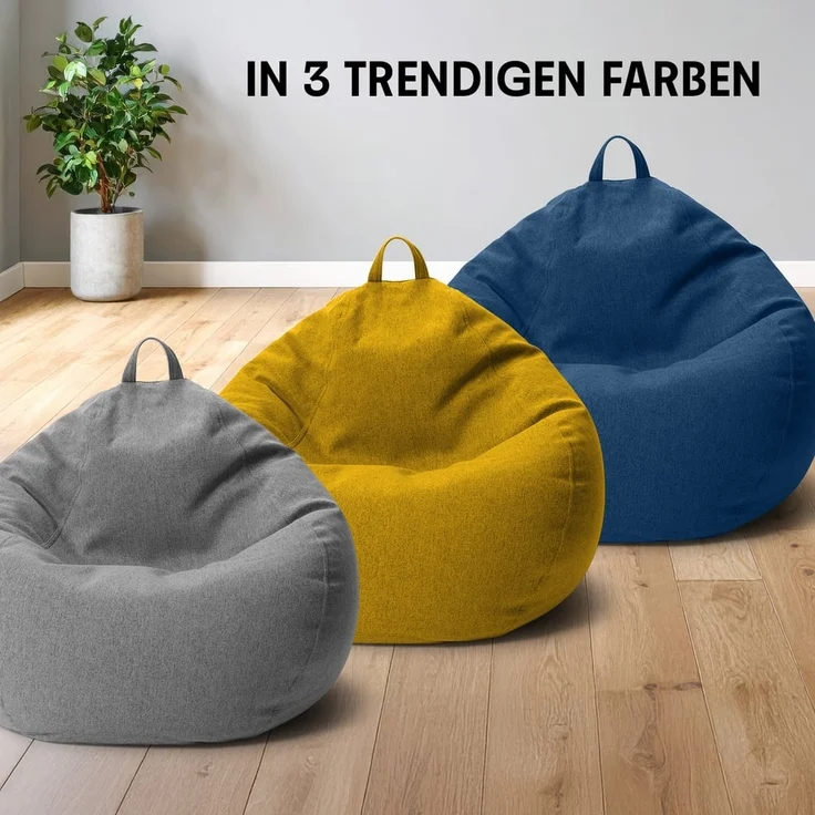URBANARA Sitzsack 315l blau Basic-Comfort – Bild 5