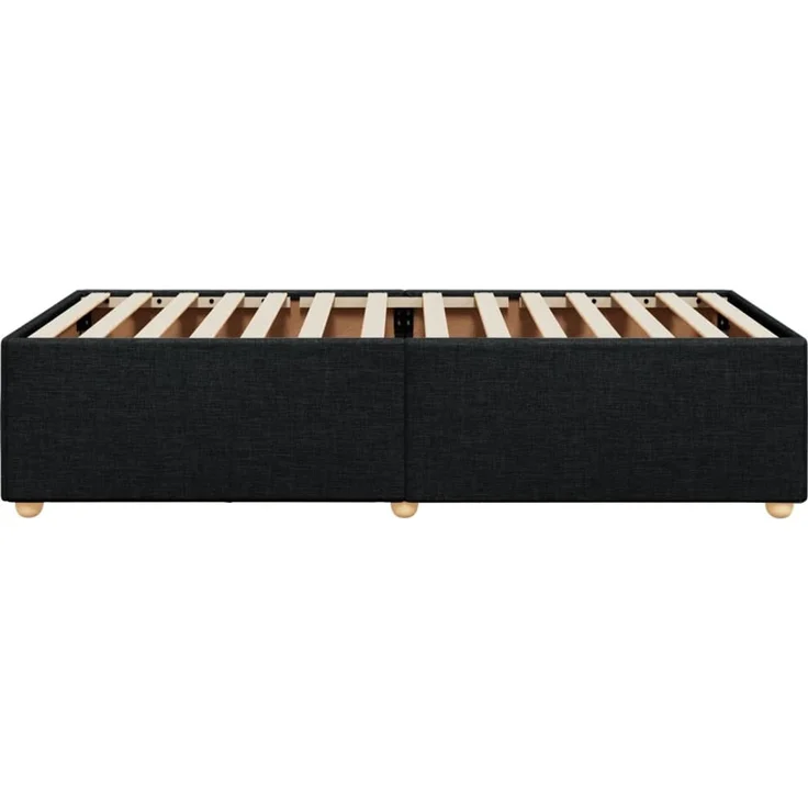 vidaXL Bettgestell ohne Matratze Schwarz 90x200 cm Stoff 3284703 – Bild 5