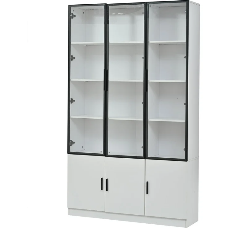 ZUBALIYA Schrank mit LED-Beleuchtung in Weiß, ideale Lösung für kleine Räume, robuste Verarbeitung, langlebige Materialien, einfache Selbstmontage, mit verständlicher Aufbauanleitung, si. (Modell 3) – Bild 19