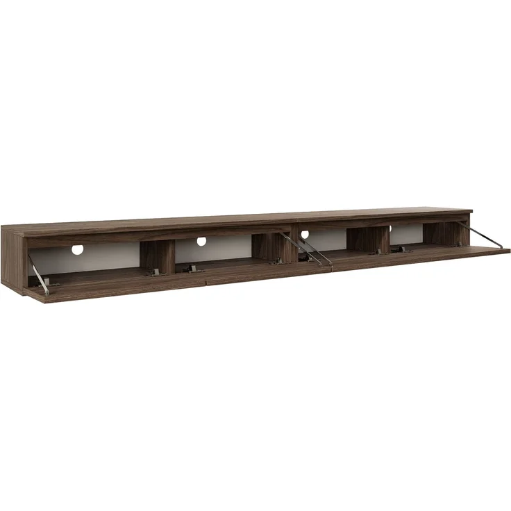 Selsey 'Bemmi Slim' - TV-Hängeboard 4-türig, Holzoptik Walnuss Wisconsin, 200 cm – Bild 7