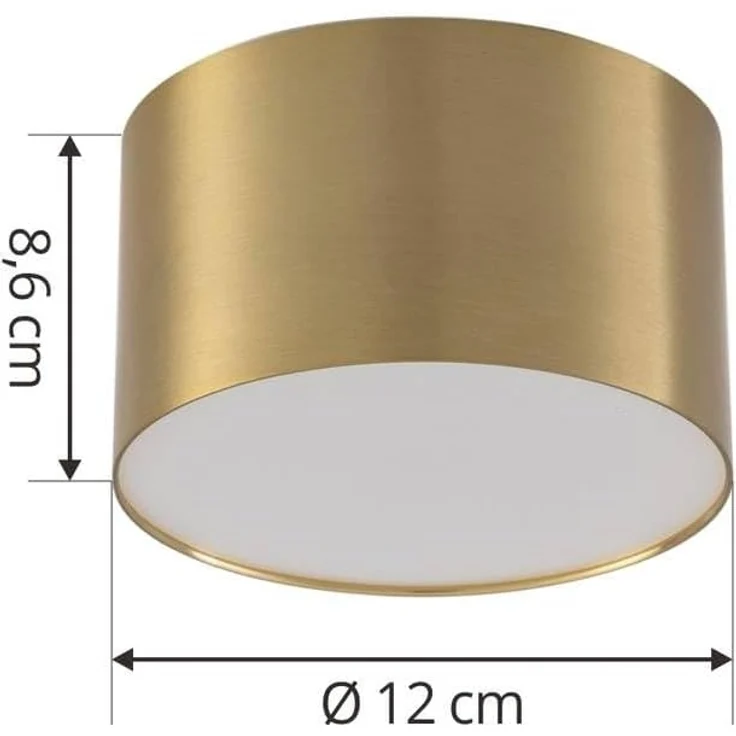 Lindby Deckenstrahler Nivoria, LED, Metall, Gold / Messing warmweiß IP20, LED 9 W gesamt, warmweiß – Bild 5