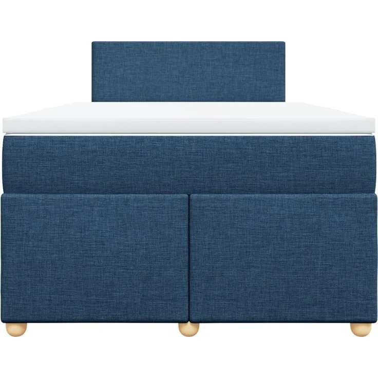 vidaXL Boxspringbett mit Matratze Blau 120x200 cm Stoff 3288946 – Bild 6