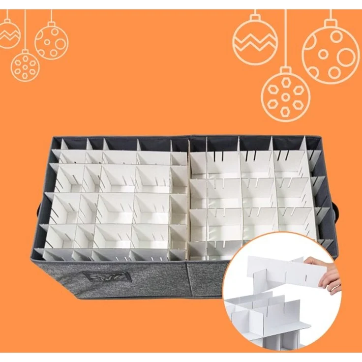 Relaxdays Weihnachtskugel Aufbewahrungsbox – Bild 5