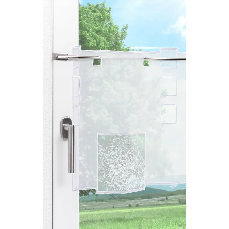 Scheibengardine Plauener Spitze - Analiza (Bx H) 62cm * 40cm weiß/Reinweiß – Bild 4
