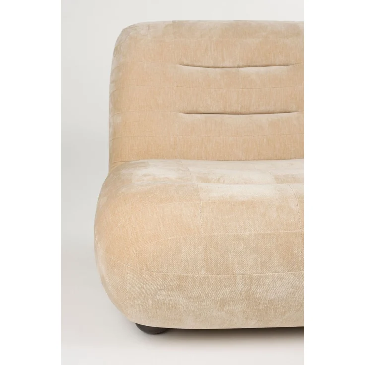 DutchBone Loungesessel Wyatt mit Veloursbezug Beige für Wohnzimmer 87x101x70,5 cm – Bild 10