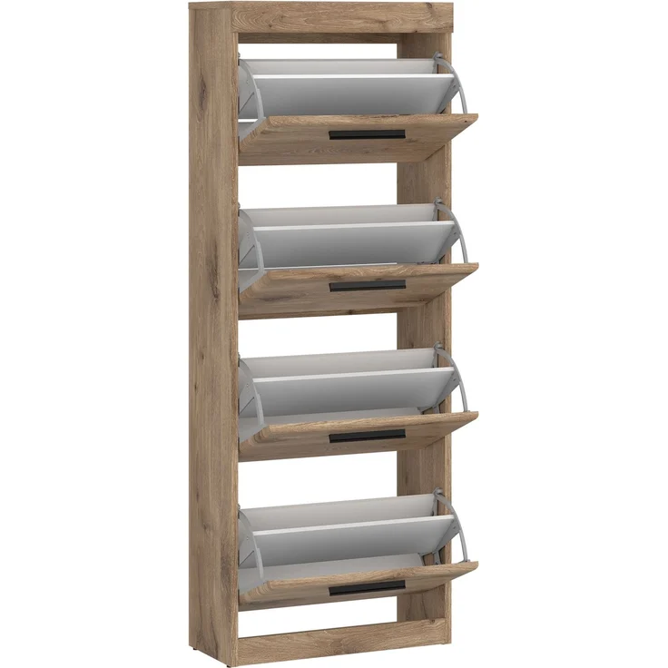 Schuhkipper >GRANO< 4 Klappen, Viking Eiche Dekor - 54x149x31 (BxHxT) – Bild 3