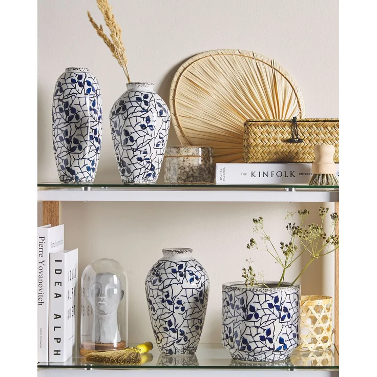Blumenvase MALLIA Steinzeug 20 cm Weiß – Bild 3