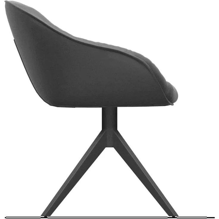 Drehstuhl Gaio-Flex Bouclé Soft Schlamm Kreuzgestell breit Effektfinish Titan 360° drehbar Wippfunktion – Bild 9