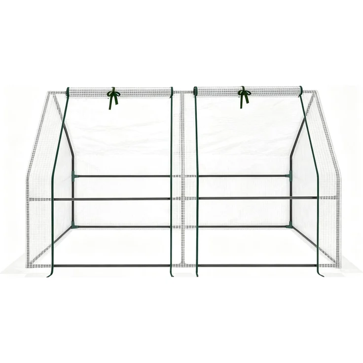 Wohnora-Pflanzenschutz-Zelt mit praktischem Design,Foliengewächshaus für den Garten,Kompaktes Mini-Gewächshaus(nur mit Mini-Gewächshaus),H 90cm x T 180cm x B 90cm,Weiß – Bild 2