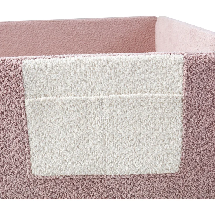 Polsterbett 140x190 cm aus Velours in Rosa mit abnehmbaren Seitengittern, ohne Matratze – Bild 10
