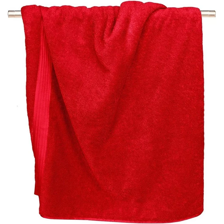 Lashuma Saunatuch Linz, Frottee (1-St), Rotes Saunahandtuch Damen 70x200 cm – Bild 3