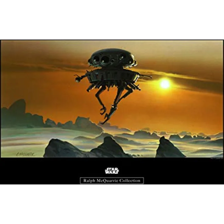 Komar Wandbild Star Wars Classic RMQ Hoth Probe Droid, Kunstdruck 50x40 cm, hochwertiger Druck auf fotorealistischem Premium-Posterpapier ohne Rahmen