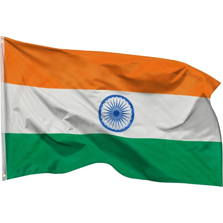 PHENO FLAGS Indien Flagge 90x150 cm – Wetterfeste Nationalflagge aus Polyester mit Doppelnaht & Metallösen