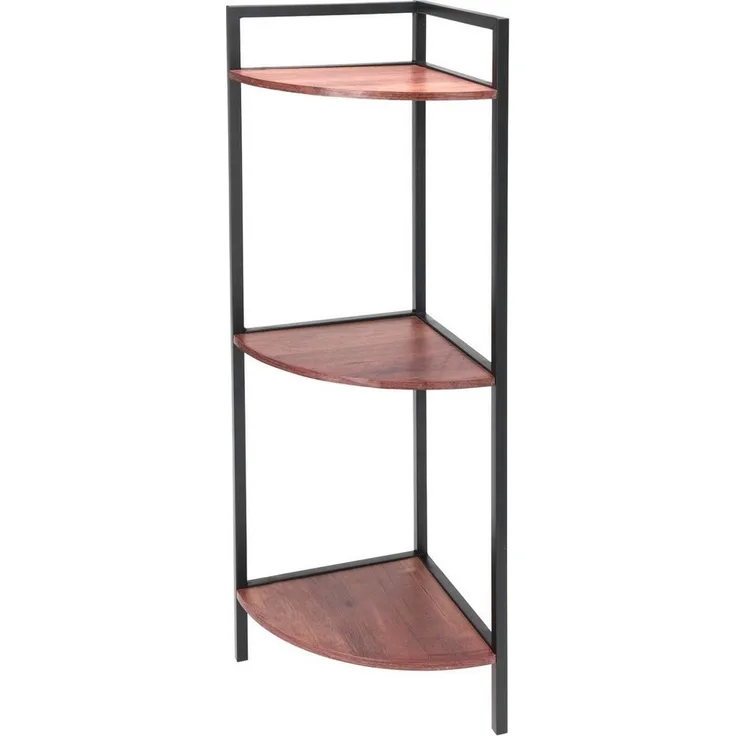 Mojawo Wandregal Eckregal Wandregal Regal Standregal Metall / Holz B23,5xH76cm