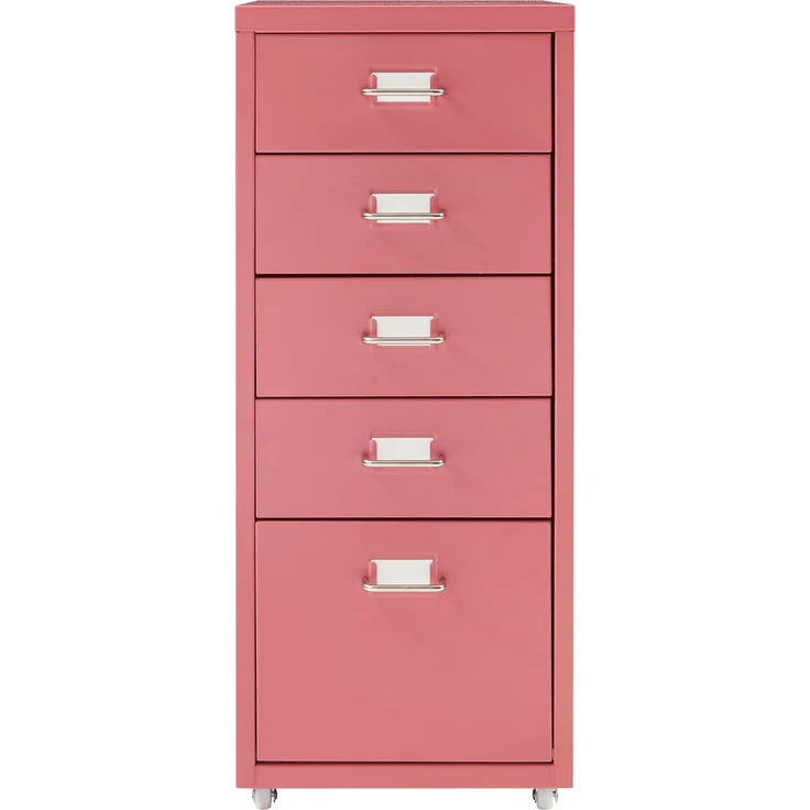 Rollcontainer Kökar mit 5 Schubladen 69x28x41 cm Wassermelonenrot [en. casa] – Bild 4