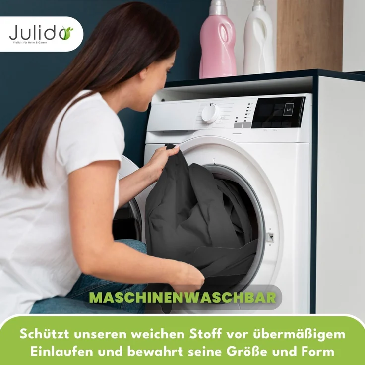 Jersey Spannbettlaken 140-160x200cm Baumwolle weich bügelfrei komfort Anthrazit – Bild 7