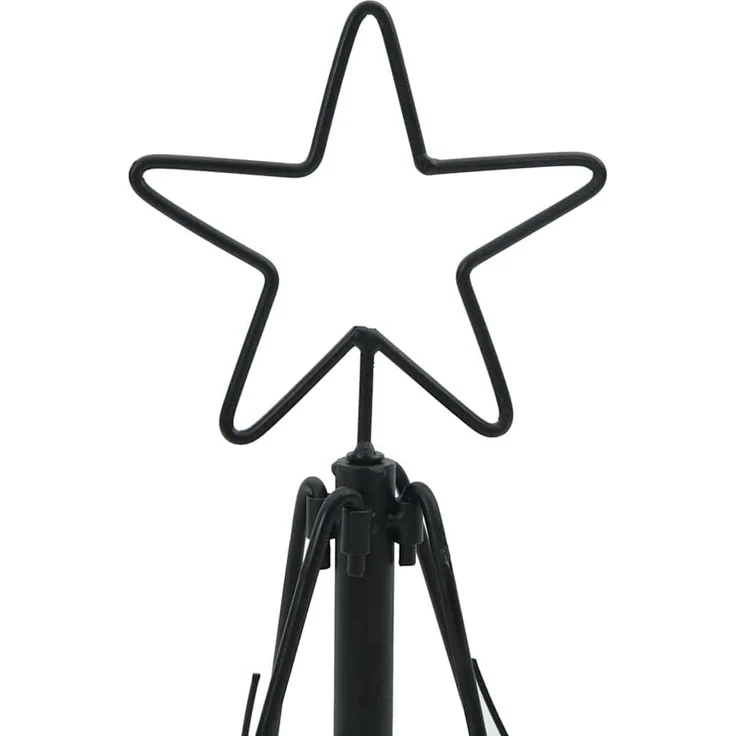 vidaXL Metall-Weihnachtsbaum mit Ständer KUOPIO 60 cm Stahl Schwarz 42019157 – Bild 7