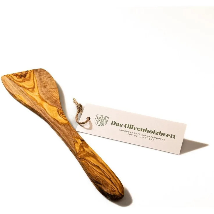 dasOlivenholzbrett Pfannenwender Pfannenwender, Bratwender aus Olivenholz, klassisch