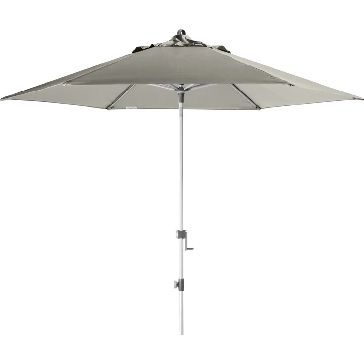 Doppler 'Expert 280 Auto Tilt' Sonnenschirm, Alugestell / Polyester hellgrau, Ø 280 cm