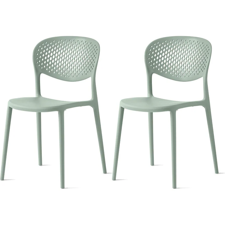 Connubia, 2 Stühle Abby mit gelochter Rückenlehne, aus 100% recyceltem Polypropylen – Bild 1