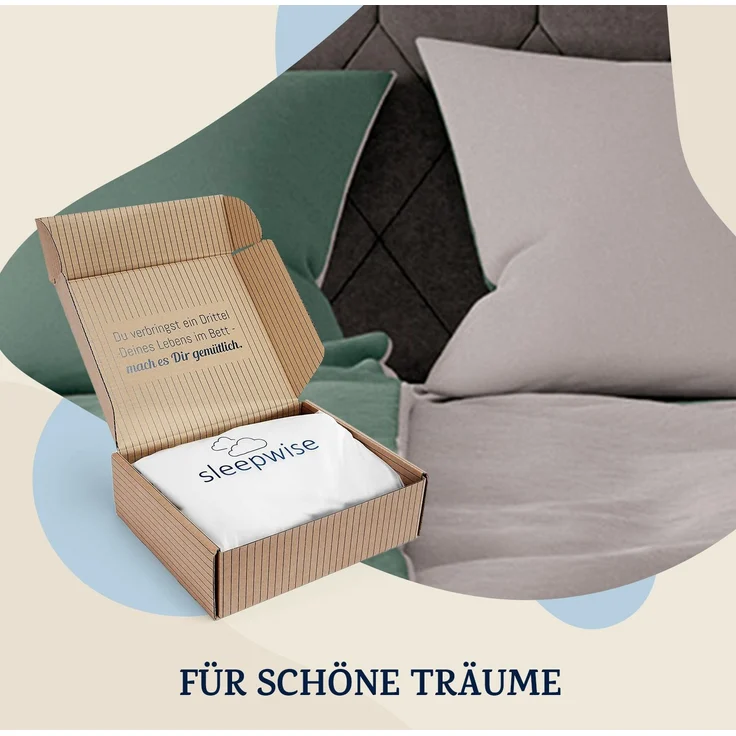 Soft Wonder-Edition Bettwäsche 135x200 cm Grüngrau – Bild 5