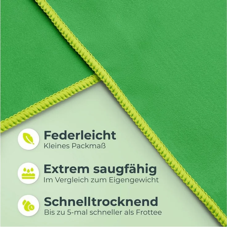 NirvanaShape Sporthandtuch Mikrofaser Handtuch, Microfaser Handtücher als Reisehandtuch, saugfähig, leicht, schnelltrocknend, für Reisen, Fitness, Yoga, Sauna – Bild 2