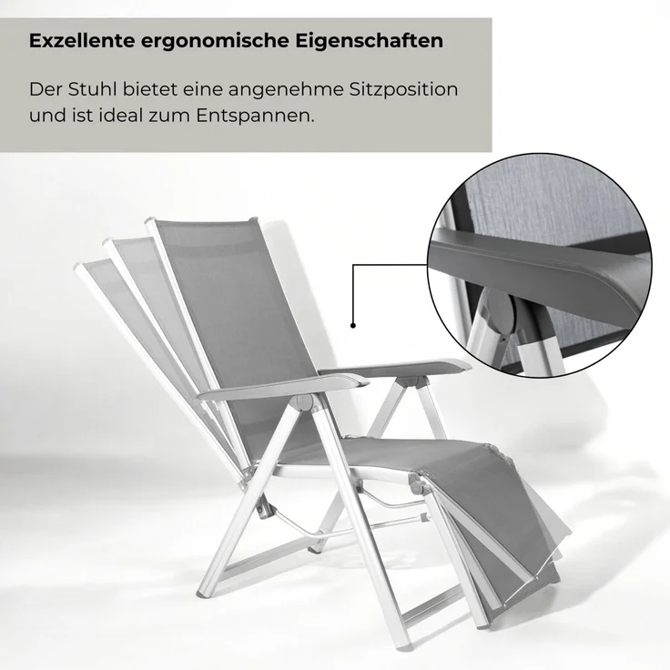 Kettler Basic Plus Relaxsessel weiß / hellgrau 0301216-5200 – Bild 4