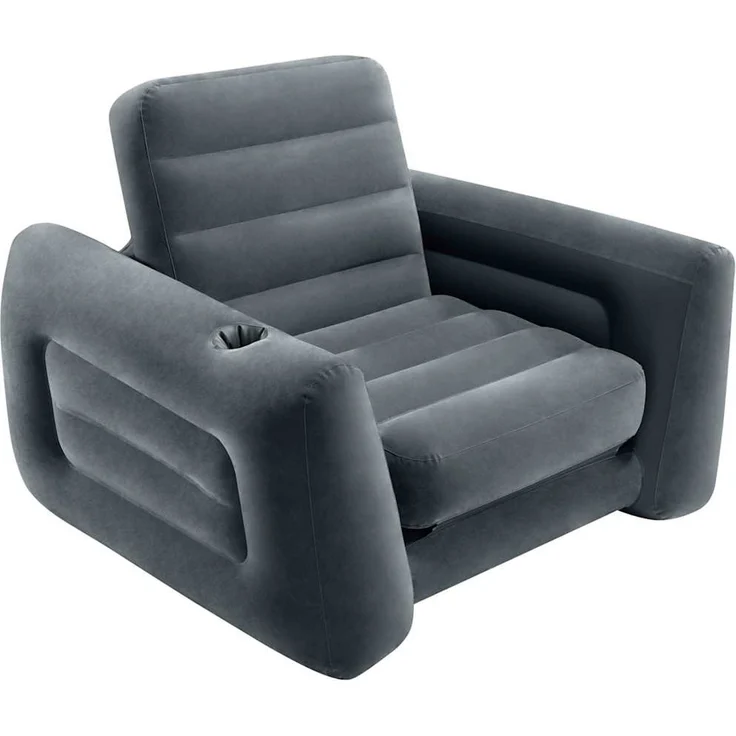 INTEX Ausziehbarer Sessel, Dunkelgrau, 66 x 117 x 224 cm – Bild 1