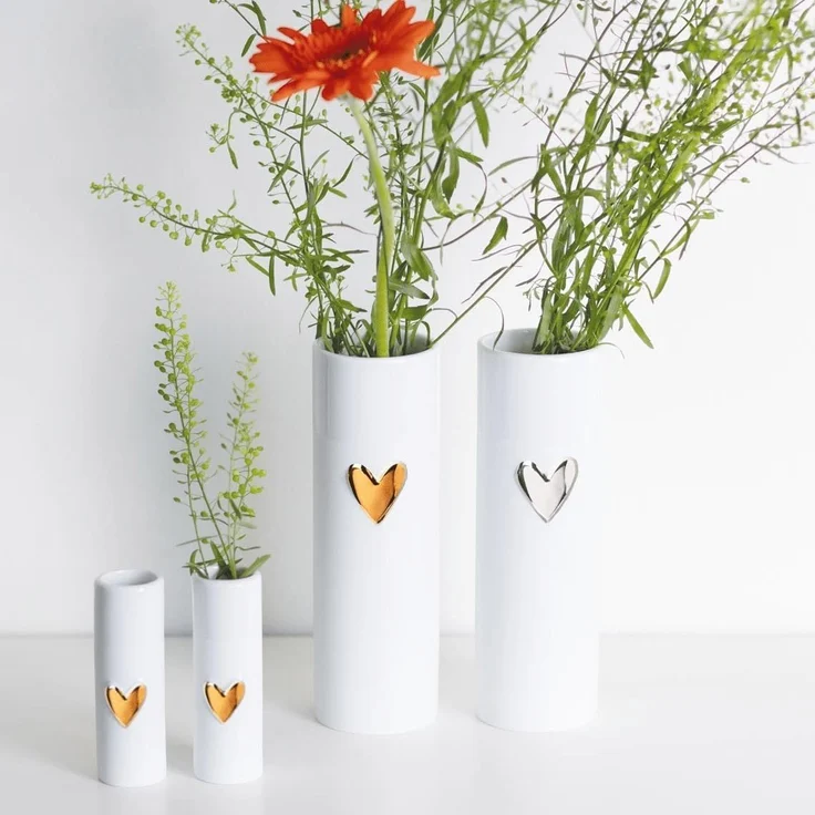 Räder Living Vase Herz silber Ø 5,5 cm H 17 cm – Bild 2