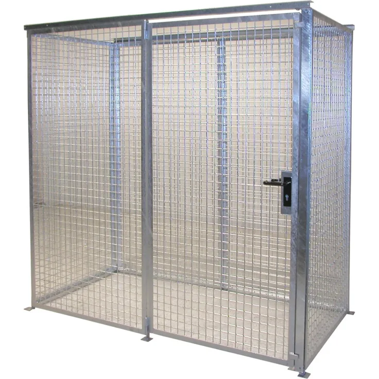 Bauer Gasflaschen-Container GFC-M1, ohne Dach Flügeltor für 32x Gasflaschen Ø 230 mm