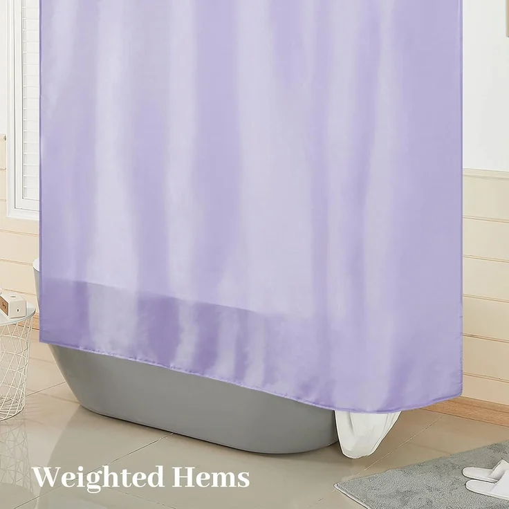 Duschvorhang Überlänge Antischimmel H240 x B200 cm (1er Pack) Lila – Bild 5
