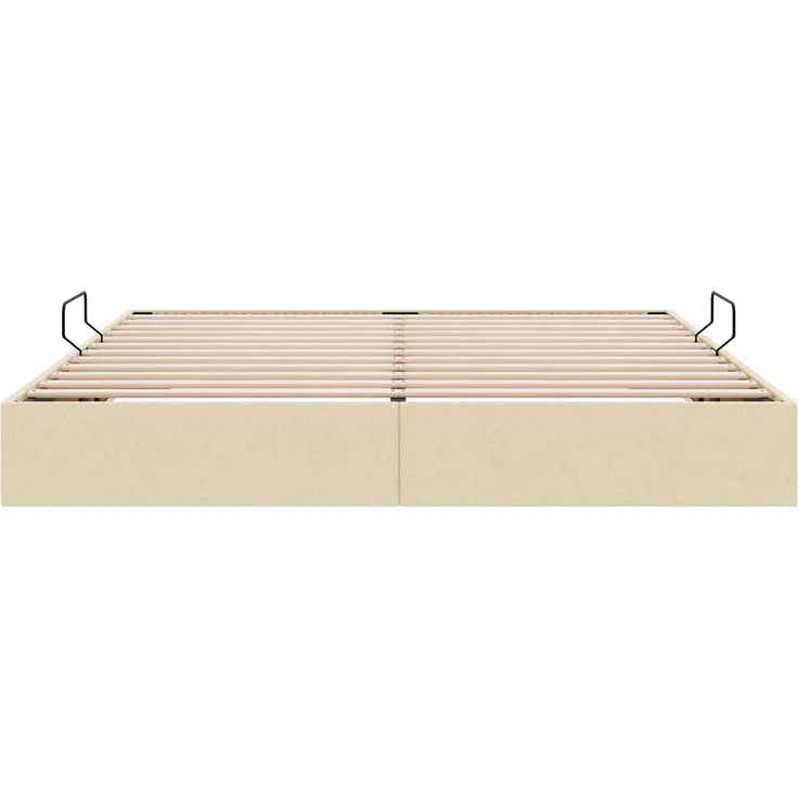 vidaXL Ottoman Bettgestell mit Speicher Creme 160 x 200 cm Stoff 3442836 – Bild 7